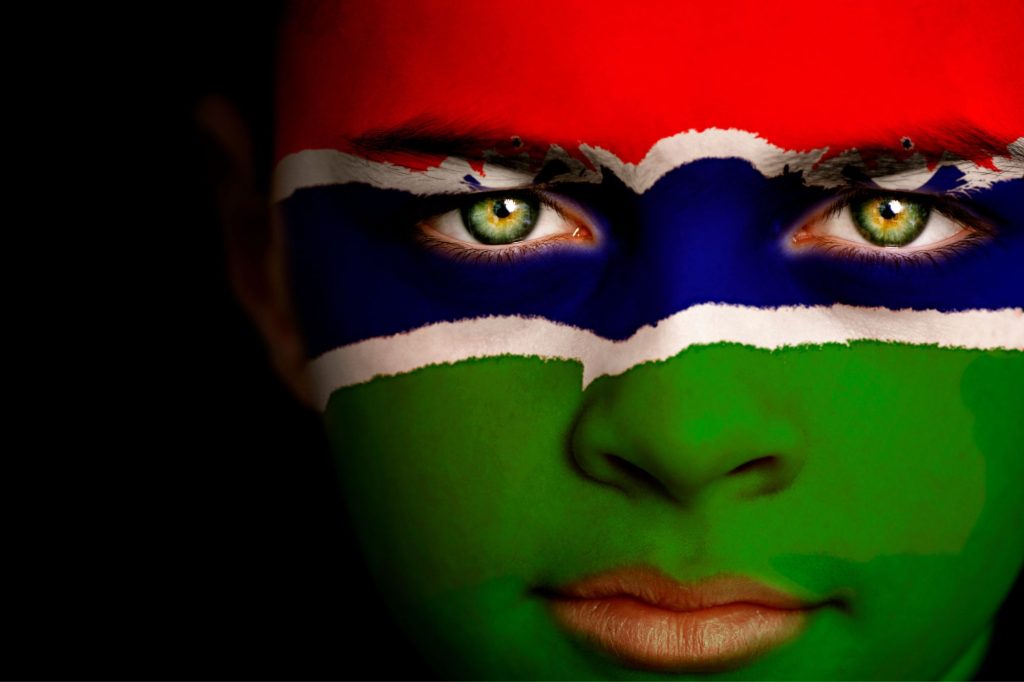 Bambina Gambia Bandiera Canva