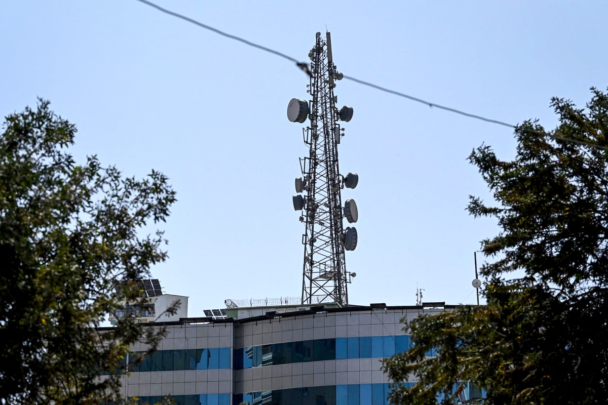 Afghanistan blackout di Internet, foto di un'antenna (AFP)