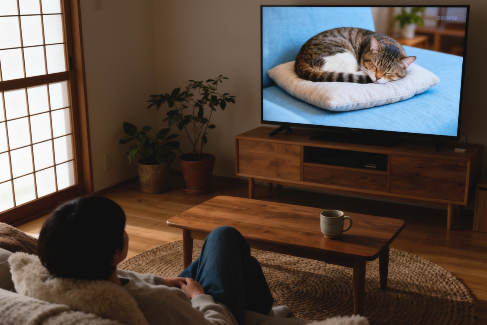 Gatti che dormono in tv contro lo stress: il Giappone risponde così al malessere sociale