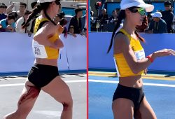 Li Meizhen, maratoneta cinese conclude la gara nonostante il ciclo mestruale – Video